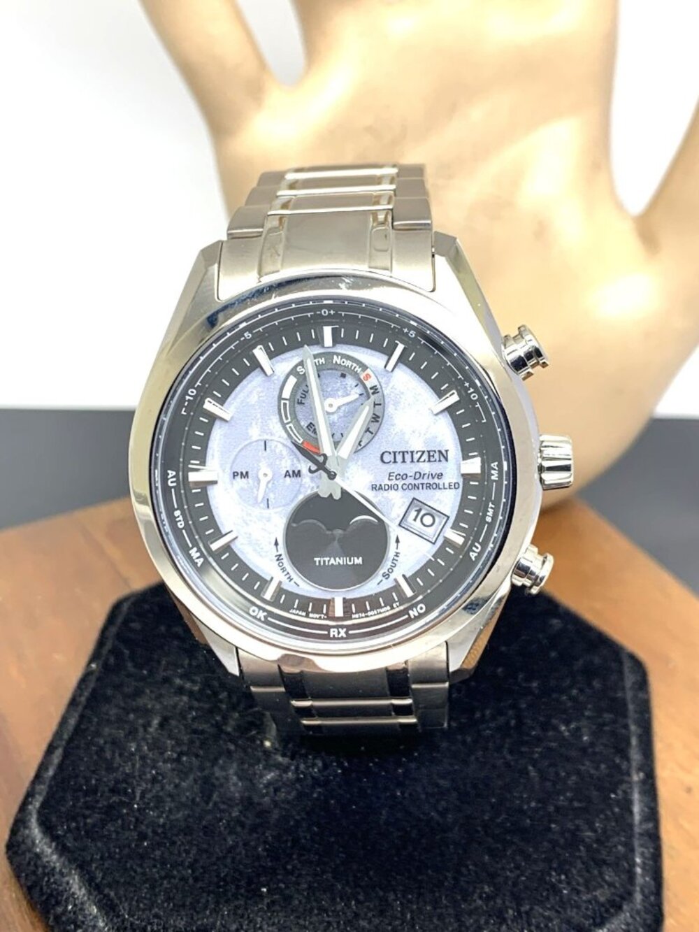 Citizen Tsuki-Yomi A-T Men's Watch BY1010-57H Eco Drive Moonphase Titanium 43mm